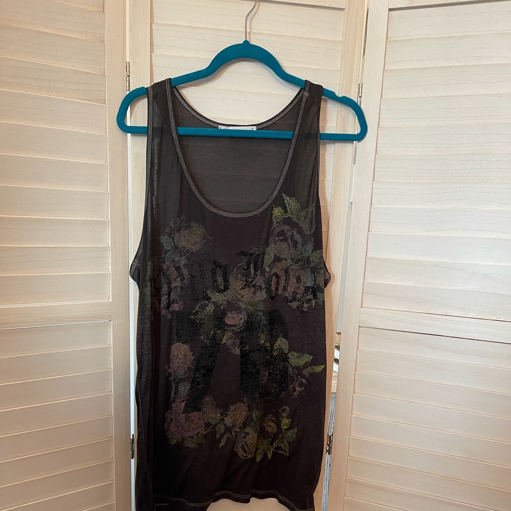 Maurices faded look floral tank size 1 or 14/16